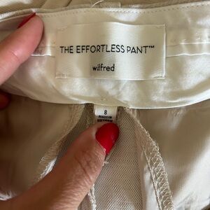 Aritzia effortless linen pants beige tall 8